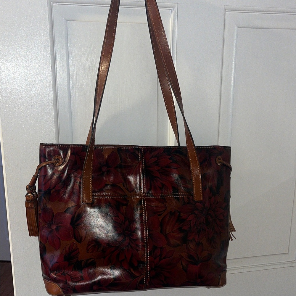 Patricia Nash Floral Embossed Leather Tote Bag